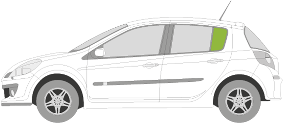 Afbeelding van Zijruit links Renault Clio 5 deurs