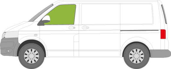 Afbeelding van Zijruit links VW Transporter combi