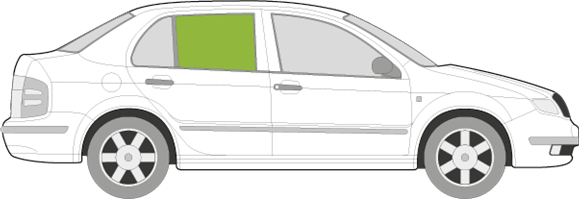 Afbeelding van Zijruit rechts Skoda Fabia sedan