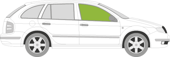 Afbeelding van Zijruit rechts Skoda Fabia break