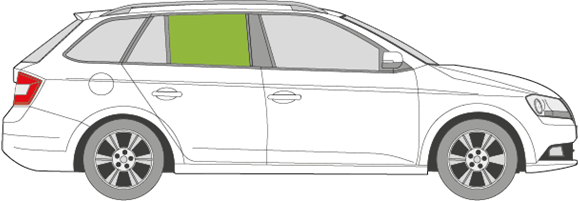 Afbeelding van Zijruit rechts Skoda Fabia break