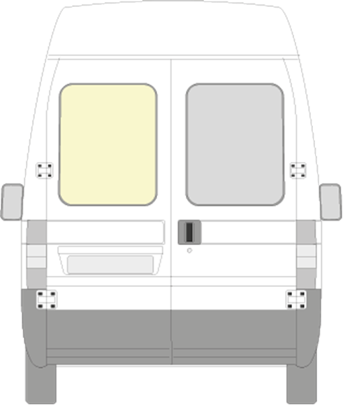 Afbeelding van Achterruit links Fiat Ducato helder/niet verwarmd hoog model