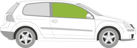 Afbeelding van Zijruit rechts Volkswagen Golf 3 deurs 