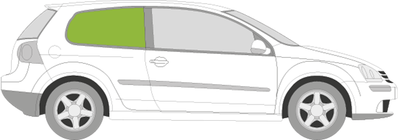 Afbeelding van Zijruit rechts Volkswagen Golf 3 deurs 2007-2008