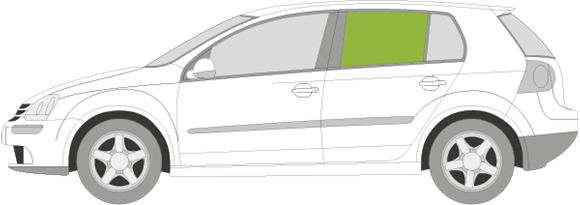 Afbeelding van Zijruit links Volkswagen Golf 5-deurs