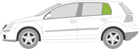 Afbeelding van Zijruit links Volkswagen Golf 5-deurs