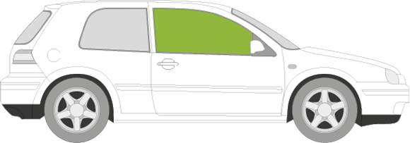 Afbeelding van Zijruit rechts Volkswagen Golf 3 deurs 