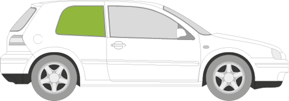 Afbeelding van Zijruit rechts Volkswagen Golf 3 deurs 