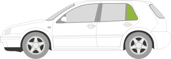 Afbeelding van Zijruit links Volkswagen Golf 5-deurs 