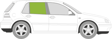 Afbeelding van Zijruit rechts Volkswagen Golf 5 deurs 