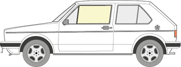 Afbeelding van Zijruit links Volkswagen Golf 3-deurs