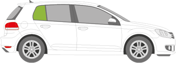 Afbeelding van Zijruit rechts Volkswagen Golf 5 deurs