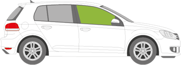 Afbeelding van Zijruit rechts Volkswagen Golf 5 deurs