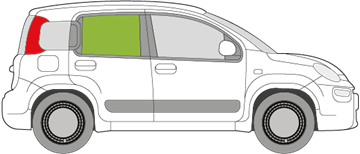 Afbeelding van Zijruit rechts Fiat Panda 5 deurs