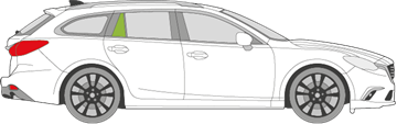 Afbeelding van Zijruit rechts Mazda 6 break 