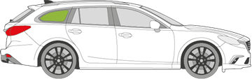 Afbeelding van Zijruit rechts Mazda 6 break 