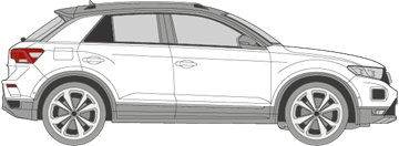 Afbeelding van Zijruit rechts Volkswagen T-Roc (DONKERE RUIT) 