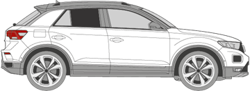 Afbeelding van Zijruit rechts Volkswagen T-Roc (DONKERE RUIT) 