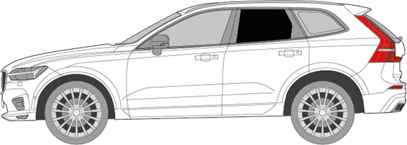 Afbeelding van Zijruit links Volvo XC60 (DONKERE RUIT)