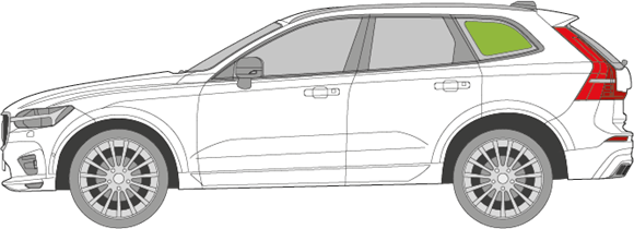 Afbeelding van Zijruit links Volvo XC60 