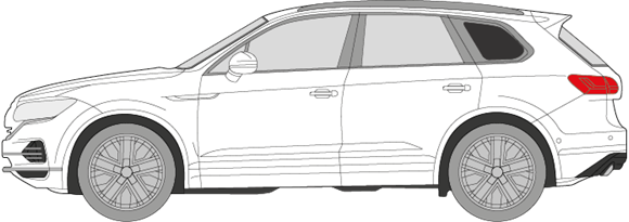 Afbeelding van Zijruit links Volkswagen Touareg (DONKERE RUIT) 