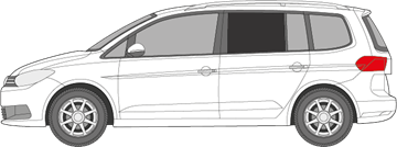 Afbeelding van Zijruit links Volkswagen Touran (DONKERE RUIT) 