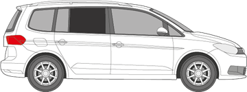 Afbeelding van Zijruit rechts Volkswagen Touran (DONKERE RUIT) 