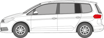 Afbeelding van Zijruit links Volkswagen Touran (DONKERE RUIT)