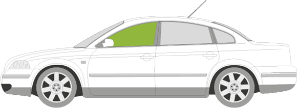 Afbeelding van Zijruit links Volkswagen Passat sedan