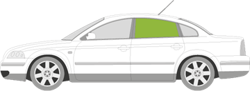 Afbeelding van Zijruit links Volkswagen Passat sedan