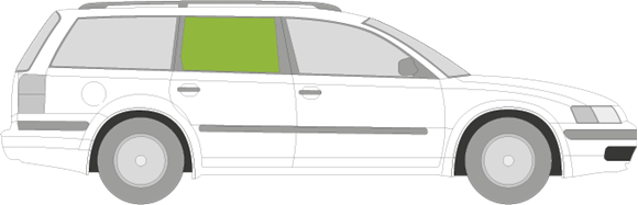 Afbeelding van Zijruit rechts Volkswagen Passat break