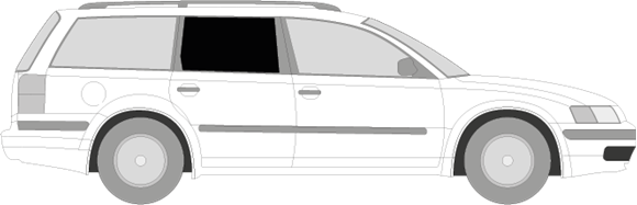 Afbeelding van Zijruit rechts Volkswagen Passat break (DONKERE RUIT)