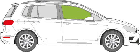 Afbeelding van Zijruit rechts Volkswagen Golf Sportsvan