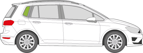 Afbeelding van Zijruit rechts Volkswagen Golf Sportsvan