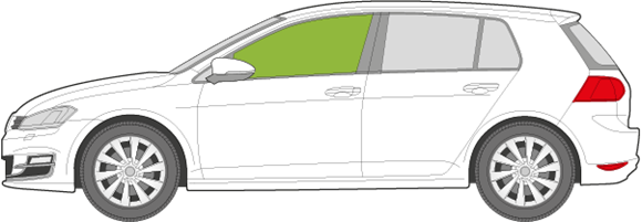 Afbeelding van Zijruit links VW Golf 5-deurs 2014-2019