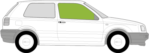 Afbeelding van Zijruit rechts Volkswagen Golf 3 deurs 