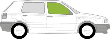 Afbeelding van Zijruit rechts Volkswagen Golf 5 deurs