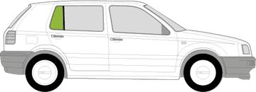 Afbeelding van Zijruit rechts Volkswagen Golf 5 deurs 