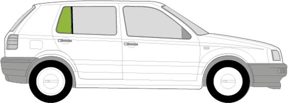 Afbeelding van Zijruit rechts Volkswagen Golf 5 deurs 