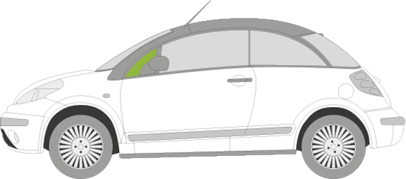 Afbeelding van Zijruit links Citroën C3 Pluriel