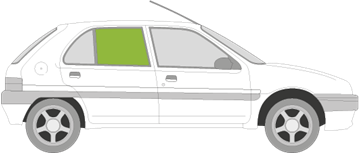 Afbeelding van Zijruit rechts Citroën Saxo 5 deurs 