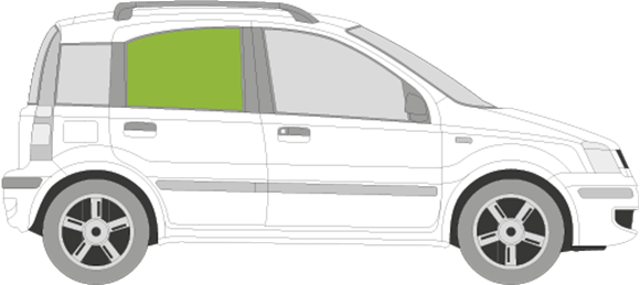 Afbeelding van Zijruit rechts Fiat Panda 5 deurs