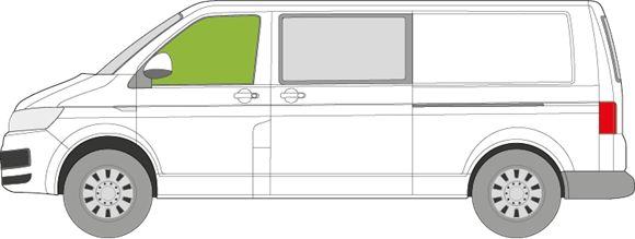 Afbeelding van Zijruit links VW Transporter Combi