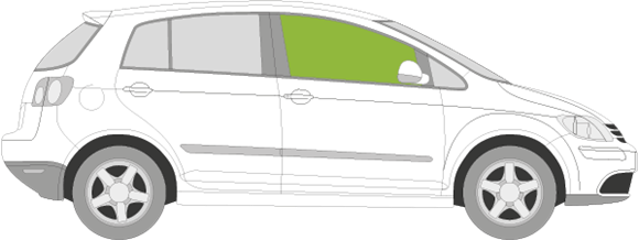 Afbeelding van Zijruit rechts Volkswagen Golf Plus