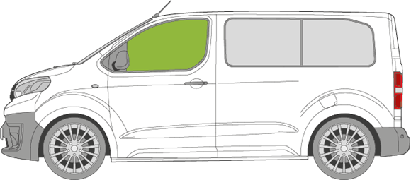 Afbeelding van Zijruit links Opel Zafira life 