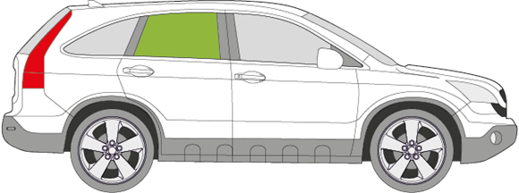 Afbeelding van Zijruit rechts Honda Crv 