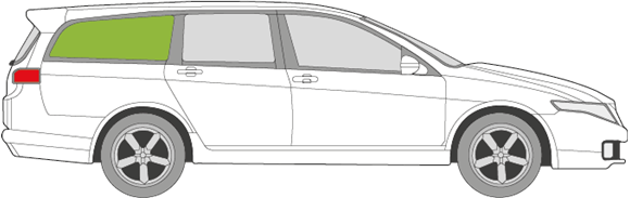 Afbeelding van Zijruit rechts Honda Accord break