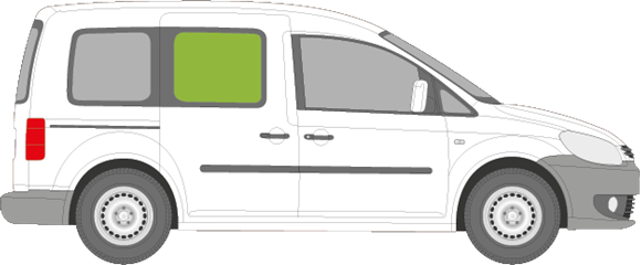 Afbeelding van Zijruit rechts Volkswagen Caddy (vaste ruit)