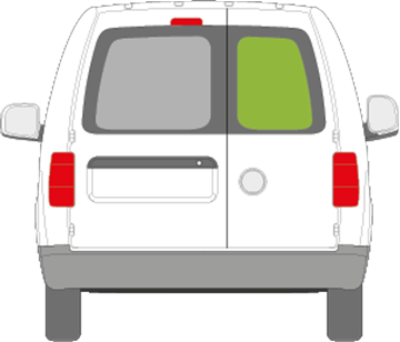 Afbeelding van Achterruit rechts Volkswagen Caddy met ontdooiing