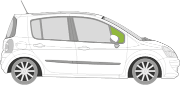 Afbeelding van Zijruit rechts Renault Modus 